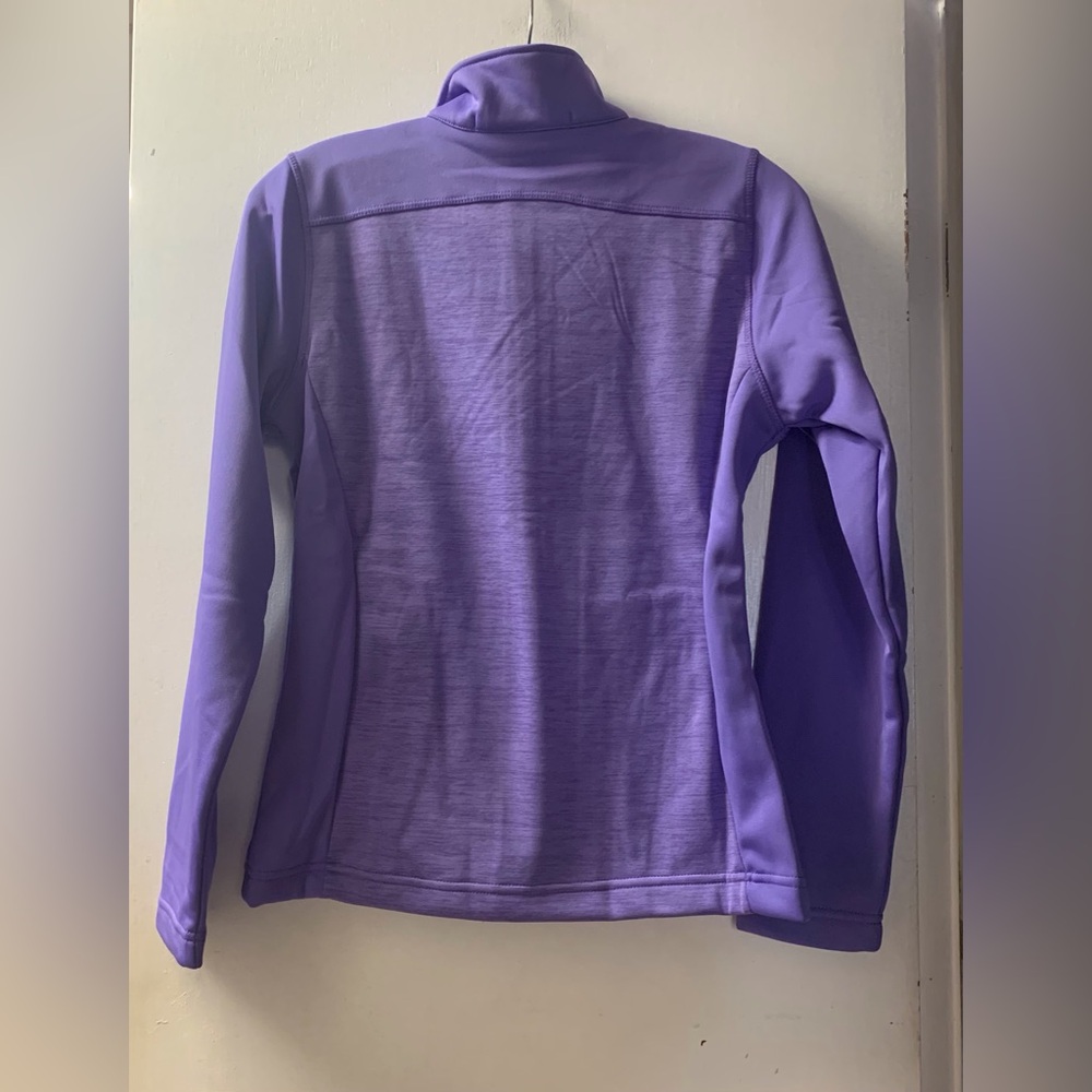 🎄Colorblock Melange Fleece Full-Zip Jacket-Grape - Picture 5 of 6